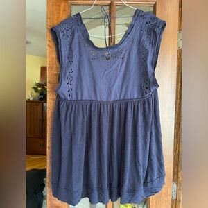 Free People Flowy Front-Tie Blouse